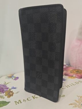 Louis Vuitton Black Damier Graphite Long Men's Wallet